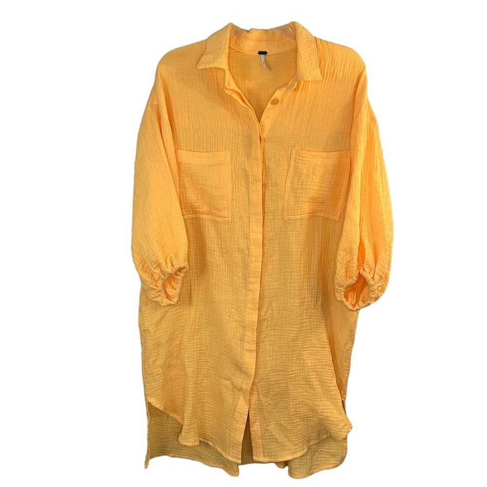 Young Fabulous Broke YFB Shirt Dress Orange Overs… - image 6