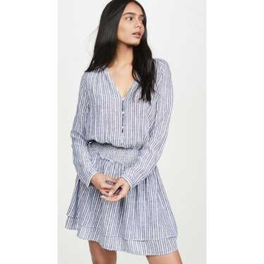 RAILS Jasmine Mini Dress Linen Blend Long Sleeve … - image 1