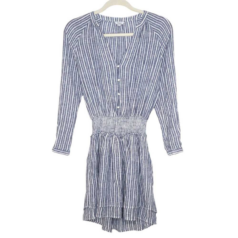 RAILS Jasmine Mini Dress Linen Blend Long Sleeve … - image 3