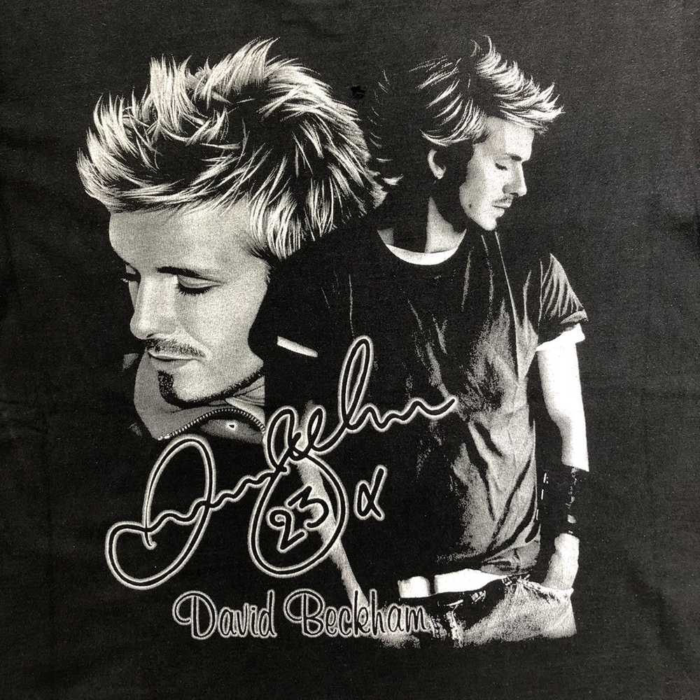 David Beckham × Rock T Shirt Vintage David Beckha… - image 5