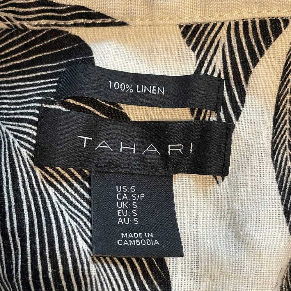 Tahari Linen Shirt Dress Women's Size Small Cream… - image 4