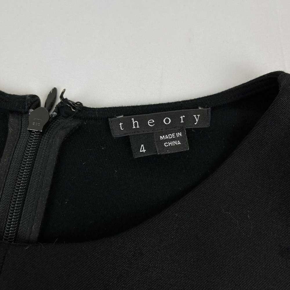Theory Black Dress Wool Blend Long Sleeve Fit & F… - image 5