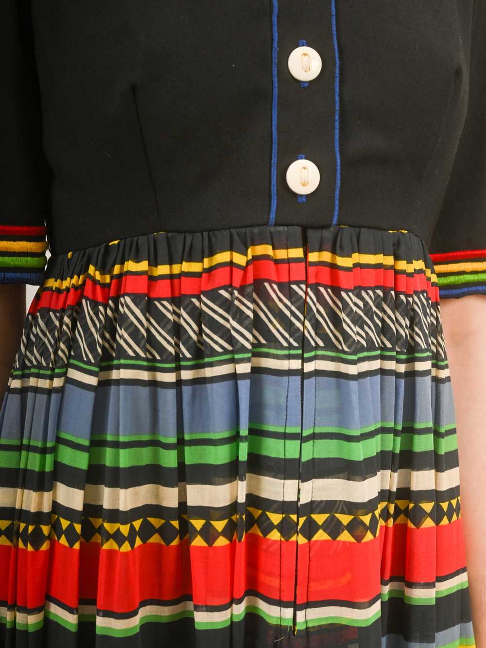 1970s Rainbow Maxi Shirt Dress by Jean Varon Lond… - image 10