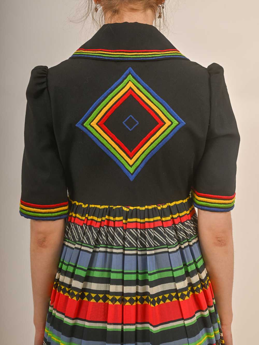 1970s Rainbow Maxi Shirt Dress by Jean Varon Lond… - image 8