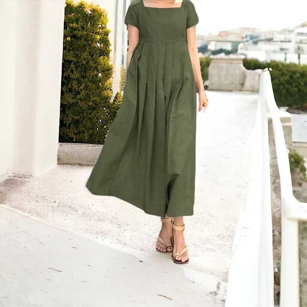 Summer Linen Dress, Boho Linen Clothing for Women… - image 1