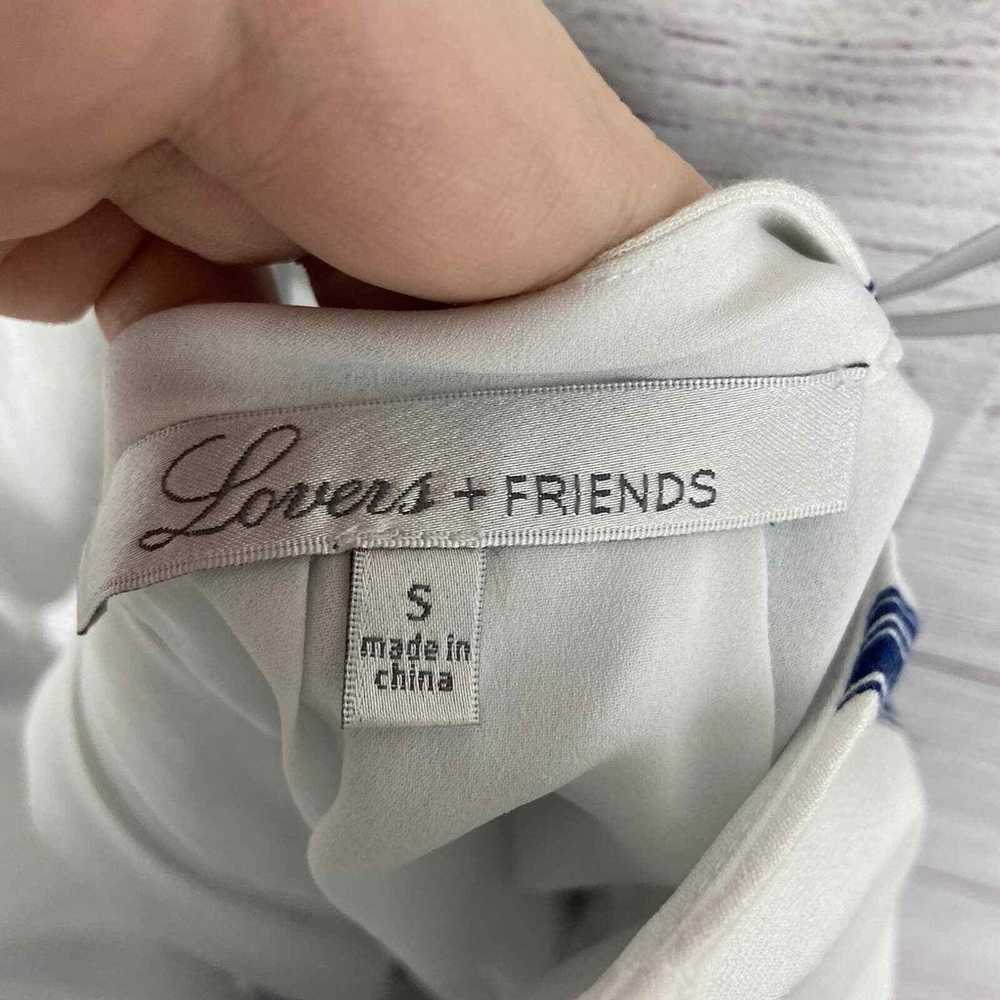 Lovers + Friends White & Blue Spaghetti Strap Tie… - image 4