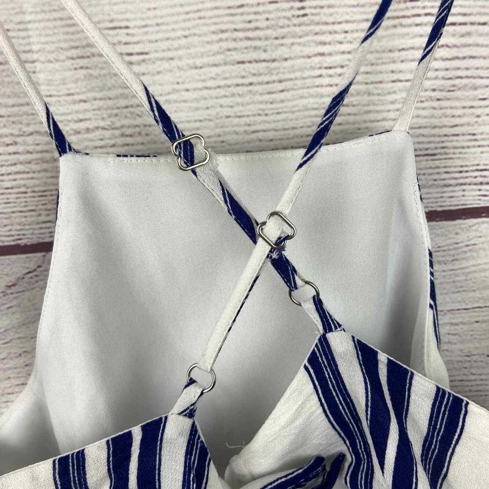 Lovers + Friends White & Blue Spaghetti Strap Tie… - image 9