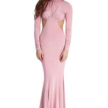 Open Back long sleeve Dress (Blush) Prom, Pageant… - image 1