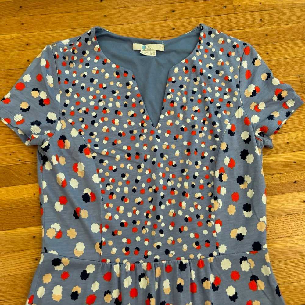 Boden Emory Jersey blue short sleeve dress. - image 2