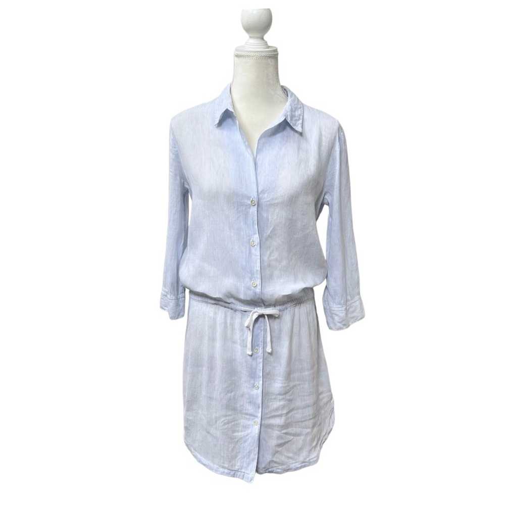 James Perse Shirt Dress Womens Medium Blue Stripe… - image 1