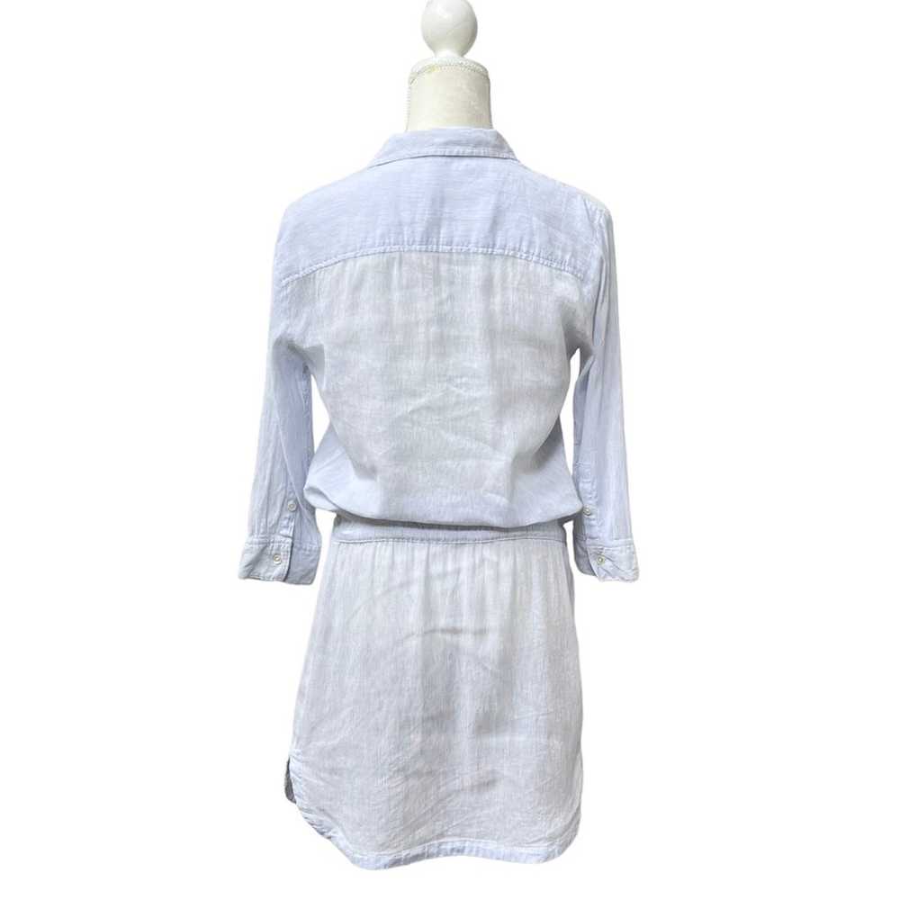 James Perse Shirt Dress Womens Medium Blue Stripe… - image 3