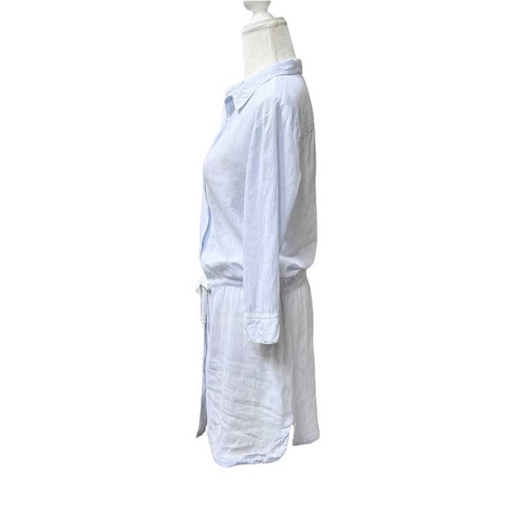 James Perse Shirt Dress Womens Medium Blue Stripe… - image 4