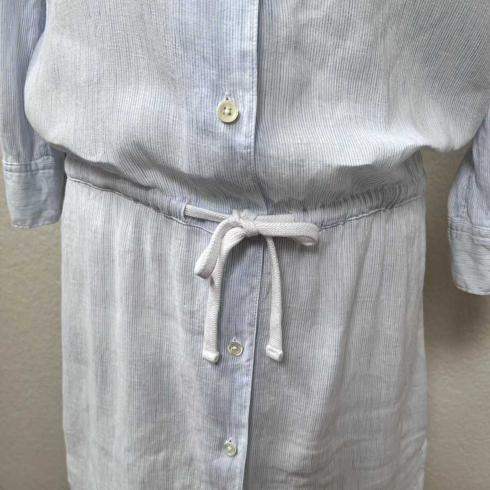 James Perse Shirt Dress Womens Medium Blue Stripe… - image 5