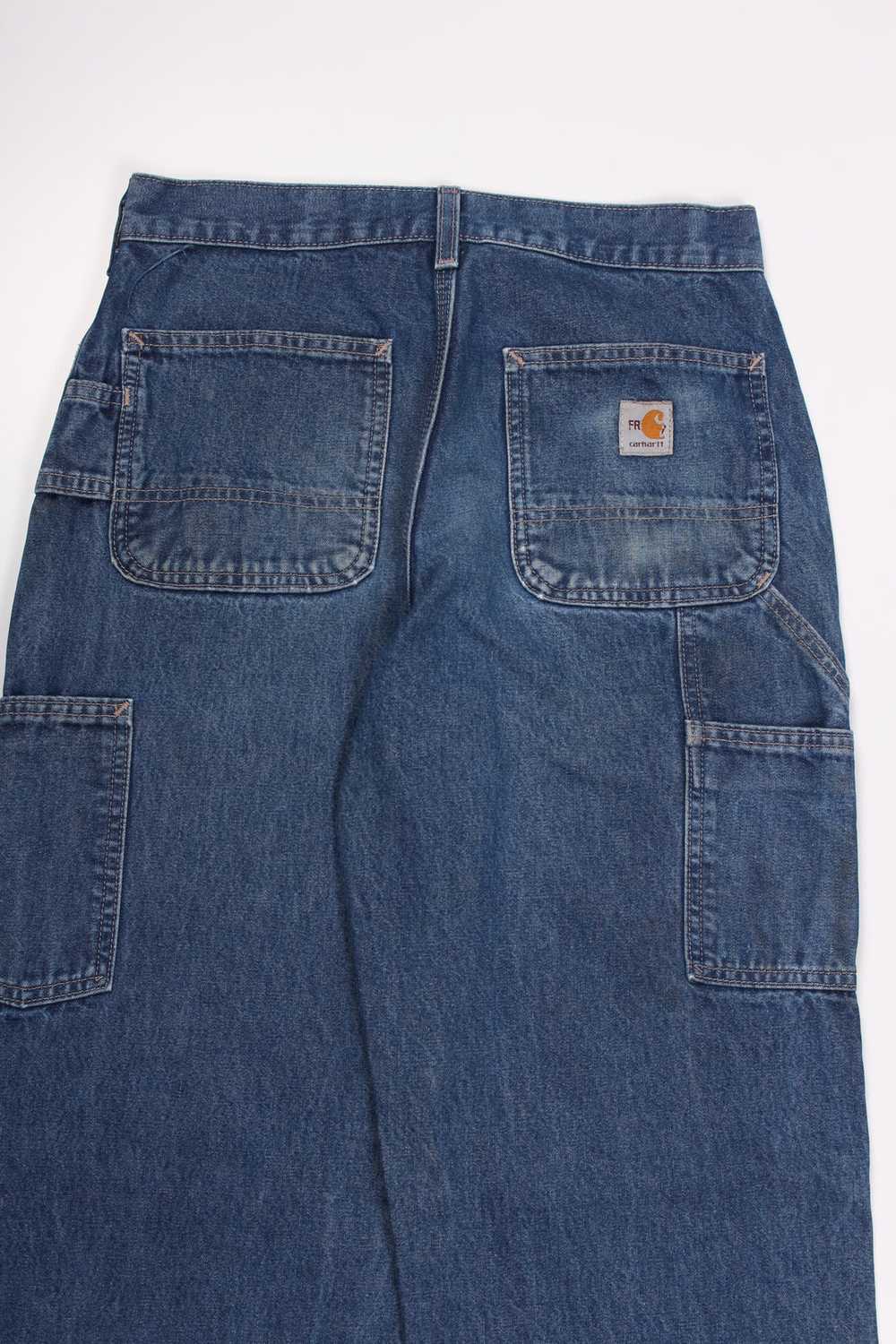 Men's Vintage Carhartt FR Carpenter Trousers W30 … - image 3