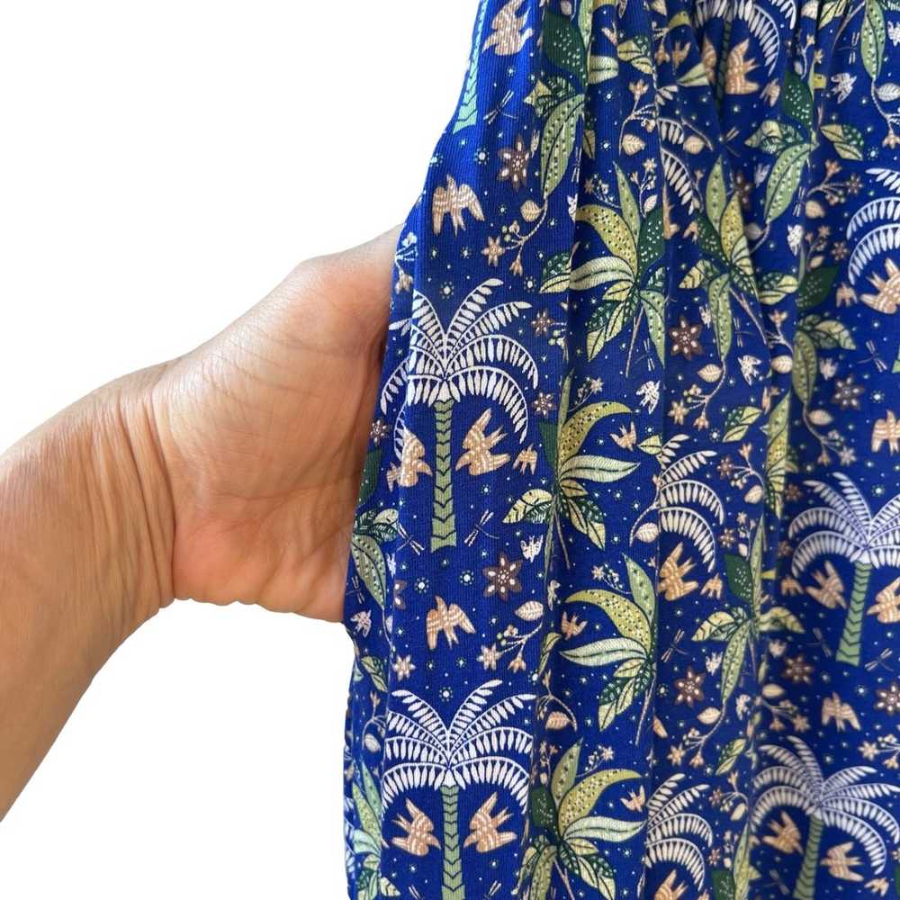 Boden Oriental Palm Print Pull On Maxi Skirt, Blu… - image 5