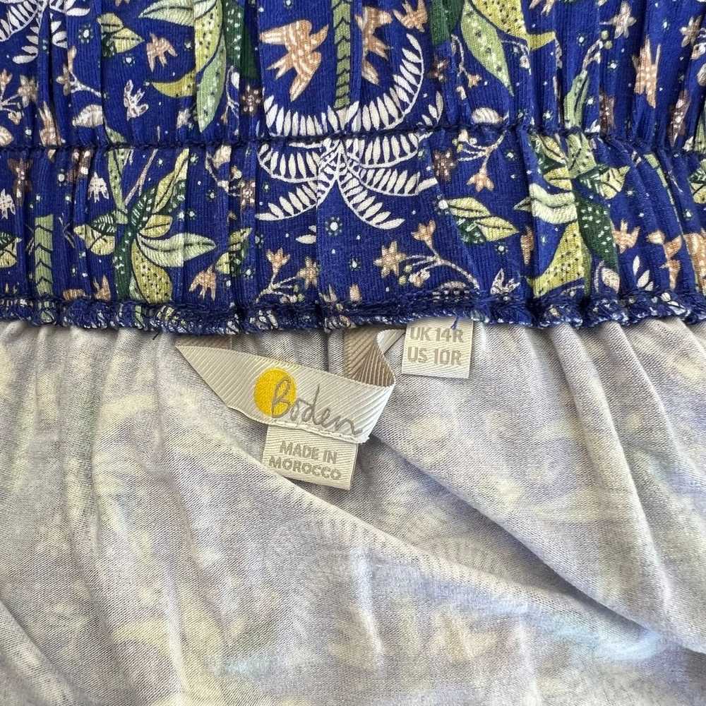 Boden Oriental Palm Print Pull On Maxi Skirt, Blu… - image 6