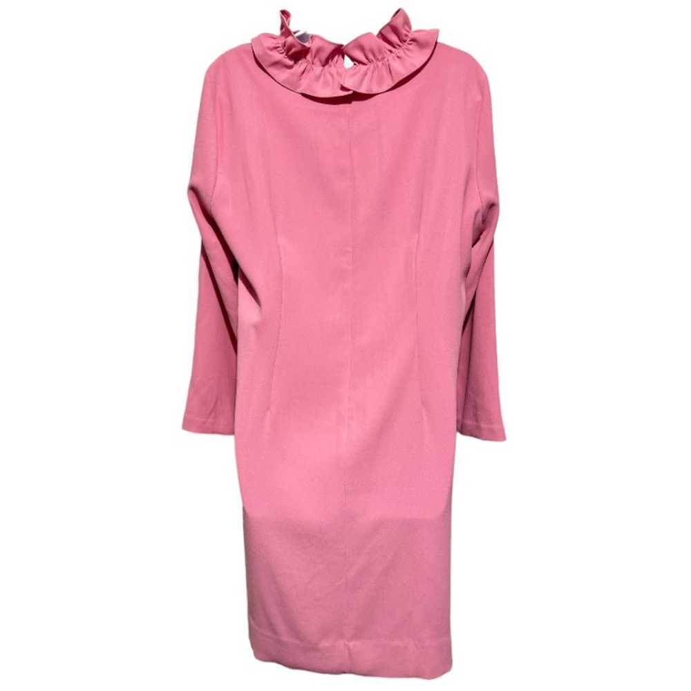 J Crew Women's Bubble Gum Pink Dress w/ Ruffle Ne… - image 3