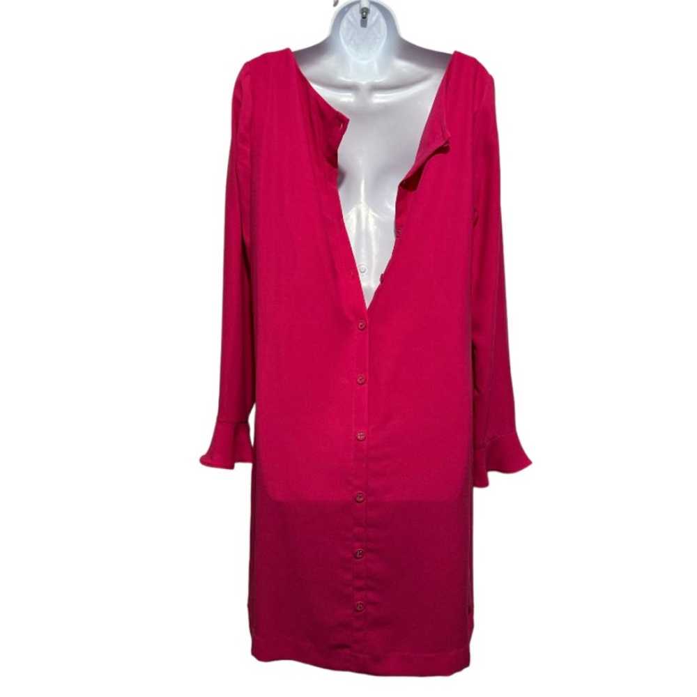 Banana Republic Pink Long Sleeve Dress Size 12 - image 3