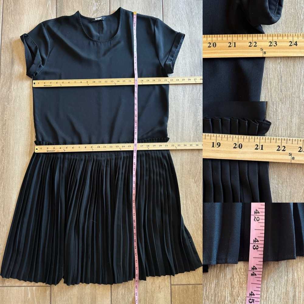 CAARA Crystal Dress Pleated Drop Waist Black Shor… - image 11