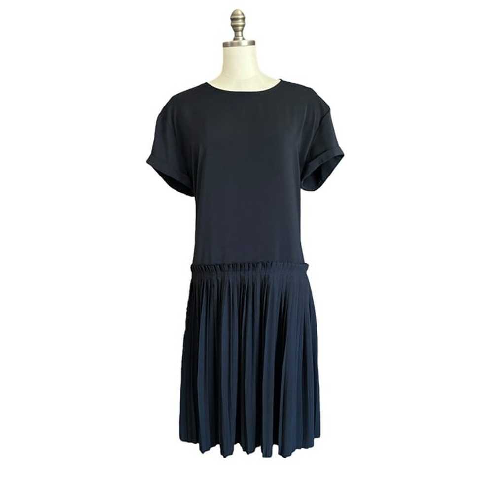 CAARA Crystal Dress Pleated Drop Waist Black Shor… - image 2