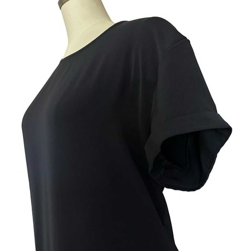 CAARA Crystal Dress Pleated Drop Waist Black Shor… - image 7
