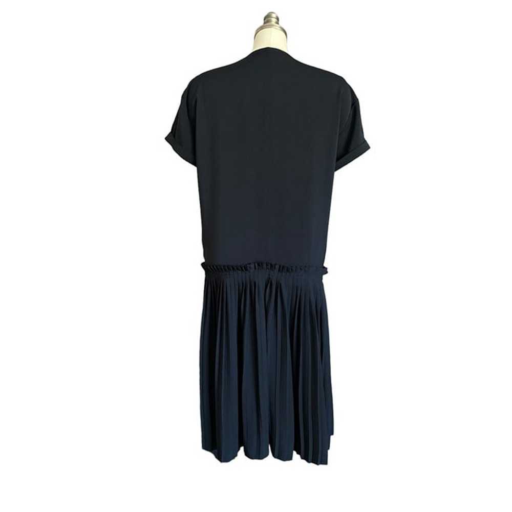 CAARA Crystal Dress Pleated Drop Waist Black Shor… - image 9