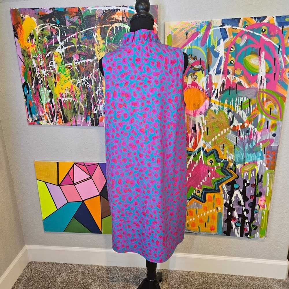 FSL Apparel Leopard Print Chemise Dress Purple Or… - image 3