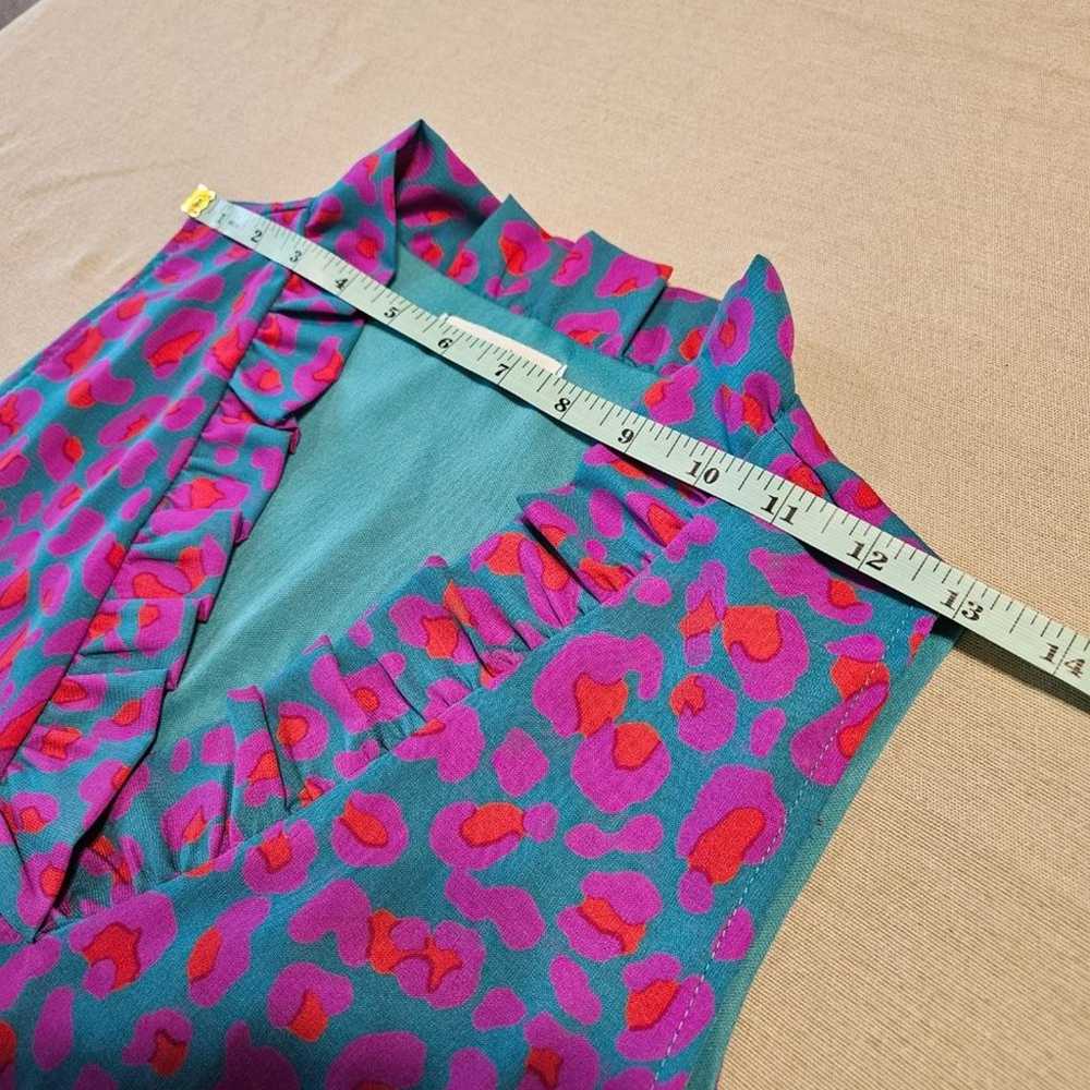 FSL Apparel Leopard Print Chemise Dress Purple Or… - image 6