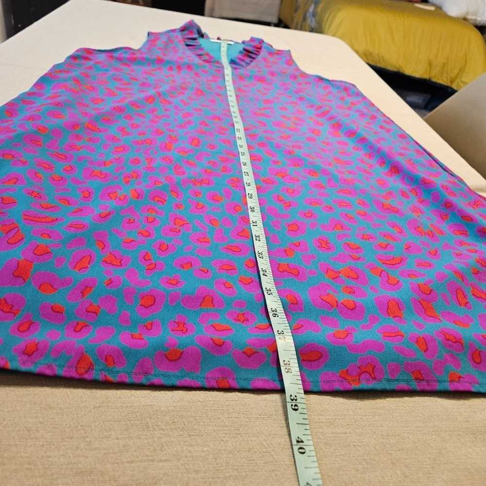 FSL Apparel Leopard Print Chemise Dress Purple Or… - image 7
