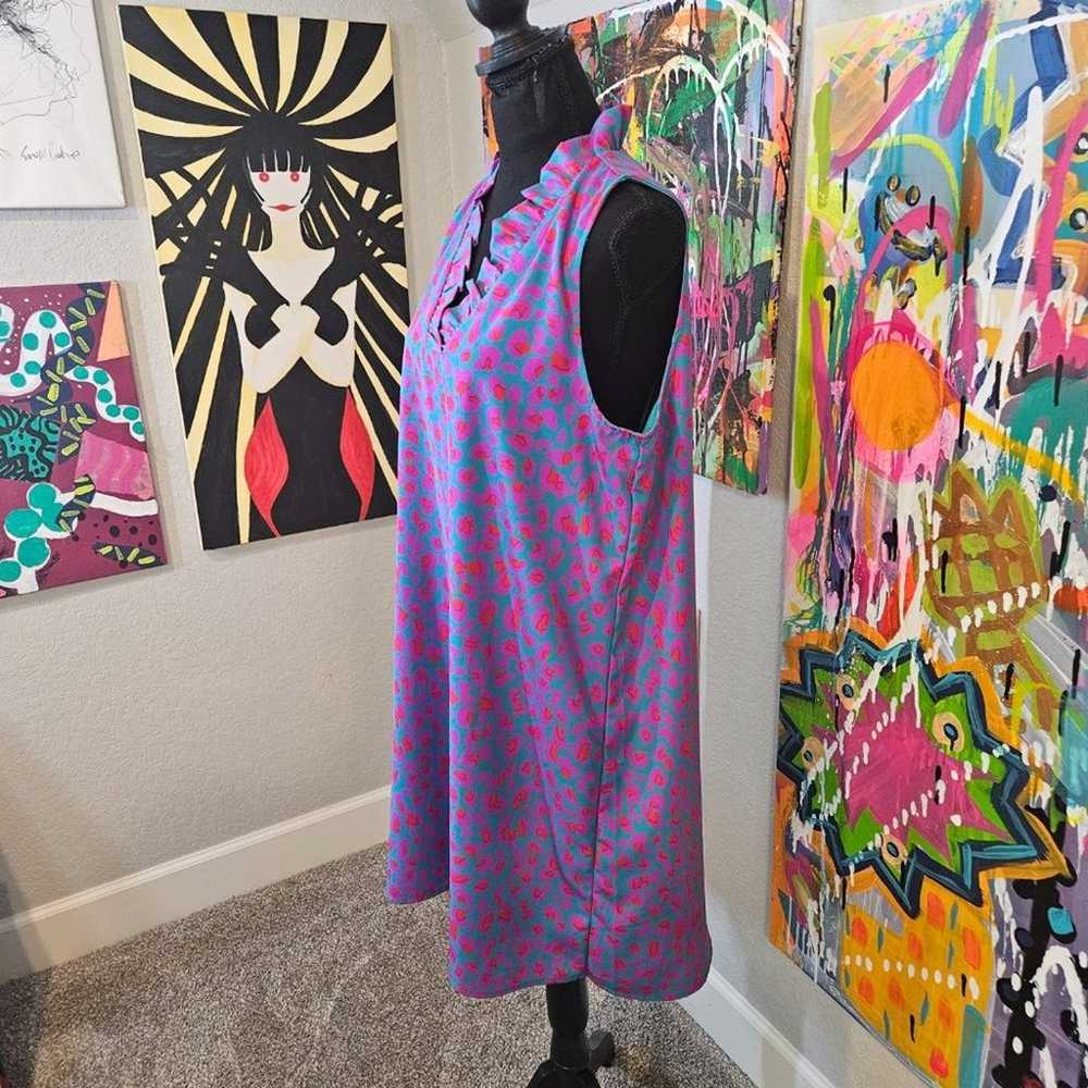 FSL Apparel Leopard Print Chemise Dress Purple Or… - image 9