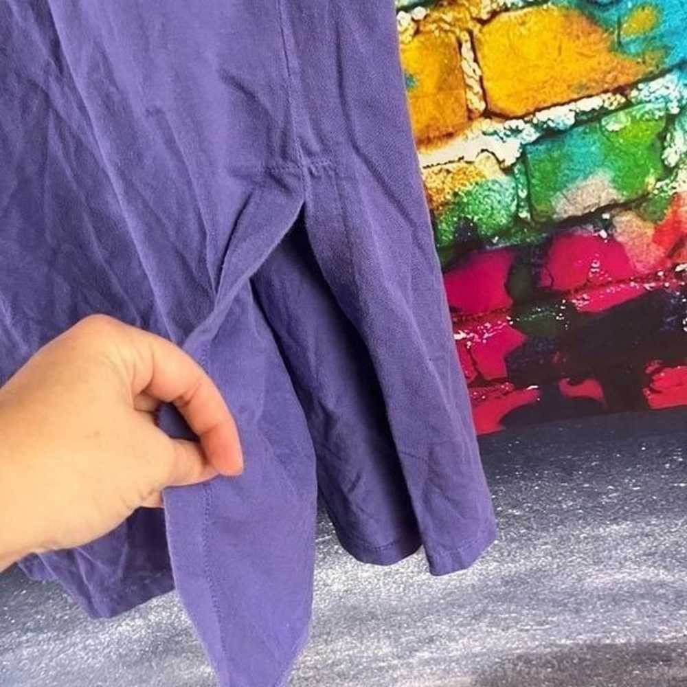 Delicates Spa Purple Safari Cotton Maxi Dress Lio… - image 7