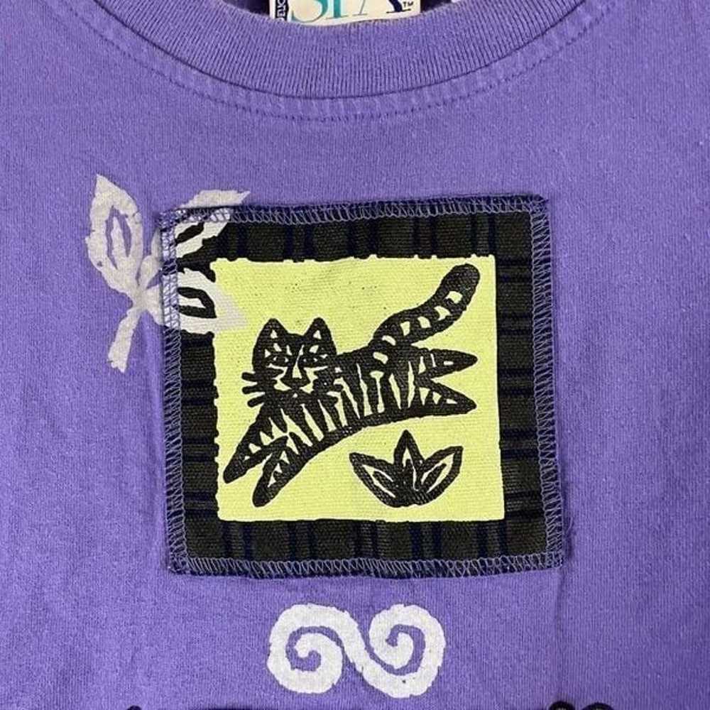 Delicates Spa Purple Safari Cotton Maxi Dress Lio… - image 8