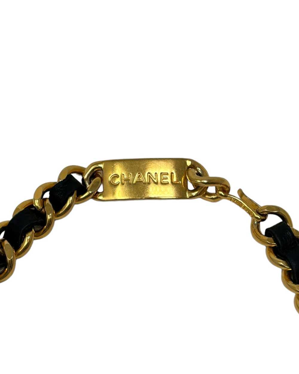 Chanel Leather Gold Chain Belt, c.1980's, 23-26" W - image 3