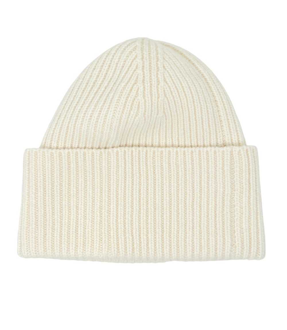 Louis Vuitton Cream Knit Beanie with Leather Logo… - image 3