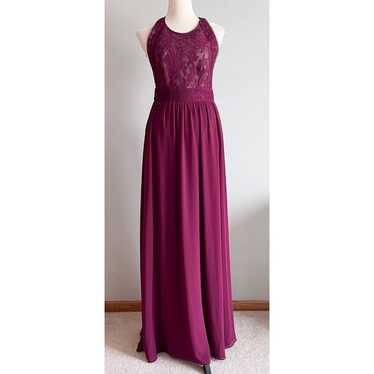 Lulus Forever and Always Burgundy Lace Maxi Dress… - image 1