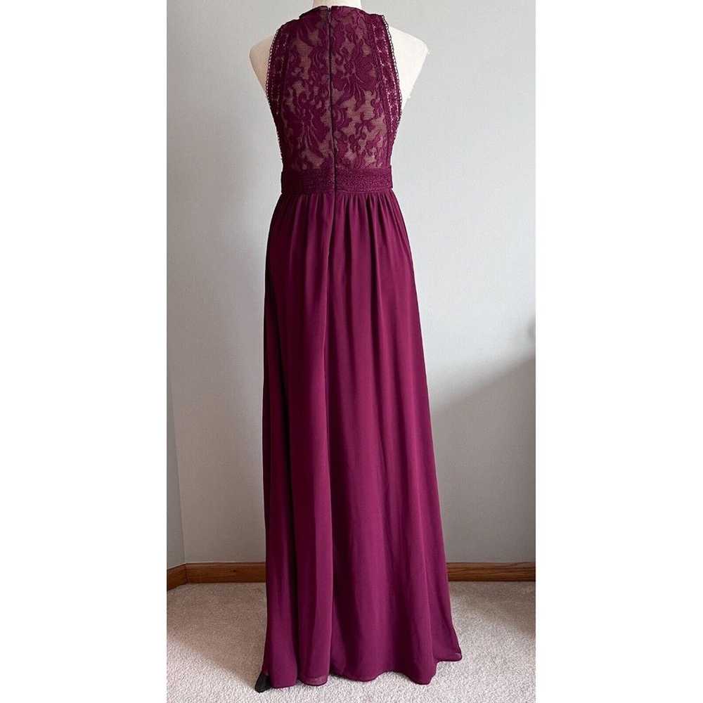 Lulus Forever and Always Burgundy Lace Maxi Dress… - image 4