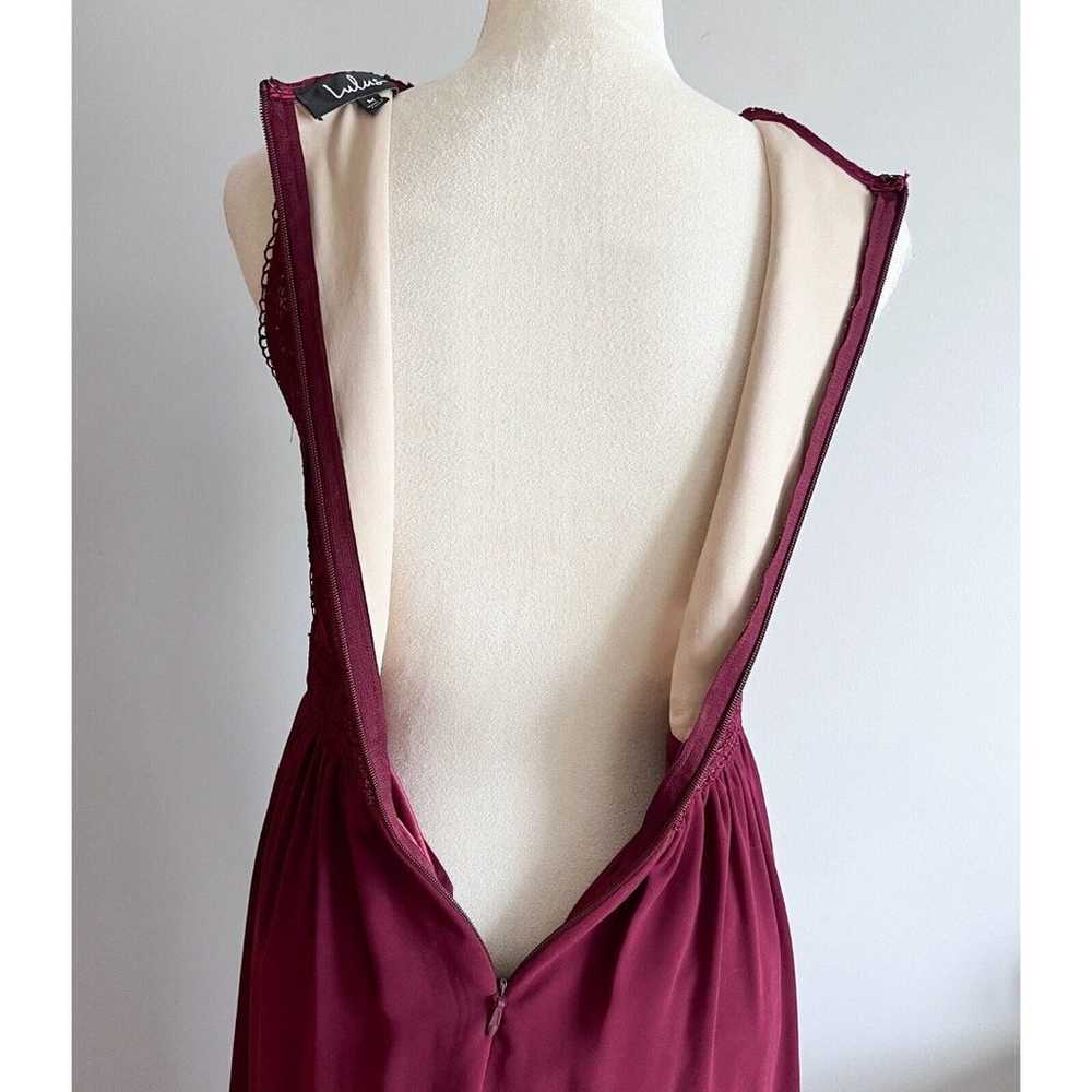 Lulus Forever and Always Burgundy Lace Maxi Dress… - image 5