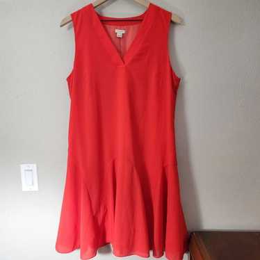 J. Crew • Red Sheath Flare Dress