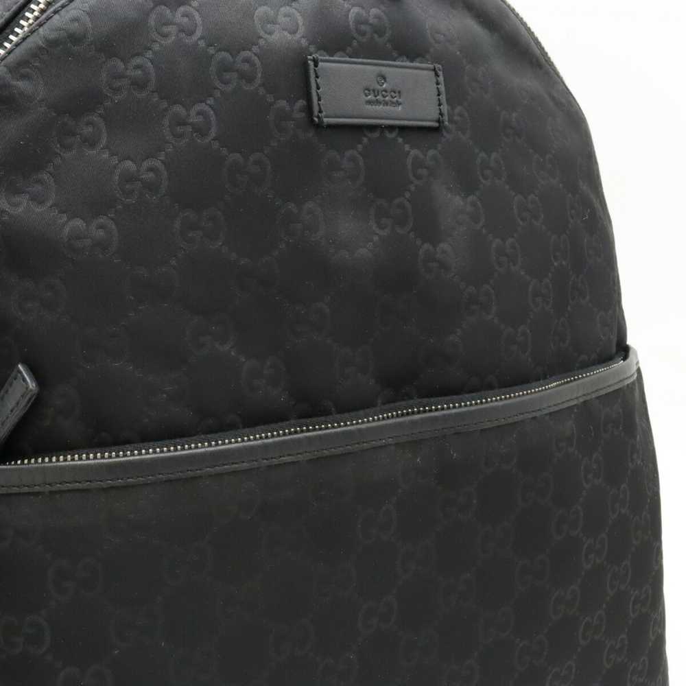 Gucci GUCCI GG nylon backpack, leather, black, 19… - image 10