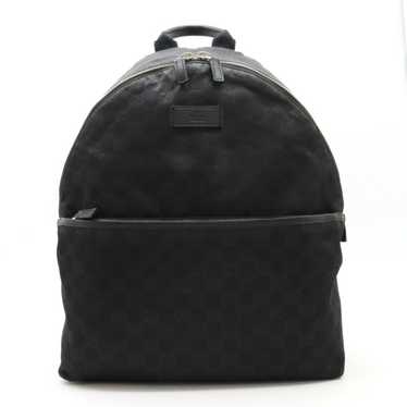 Gucci GUCCI GG nylon backpack, leather, black, 19… - image 1