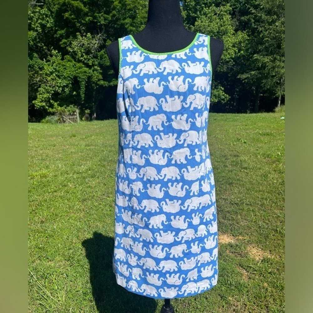Lily Pulitzer Mini Dress size 8 Elephant Design B… - image 1