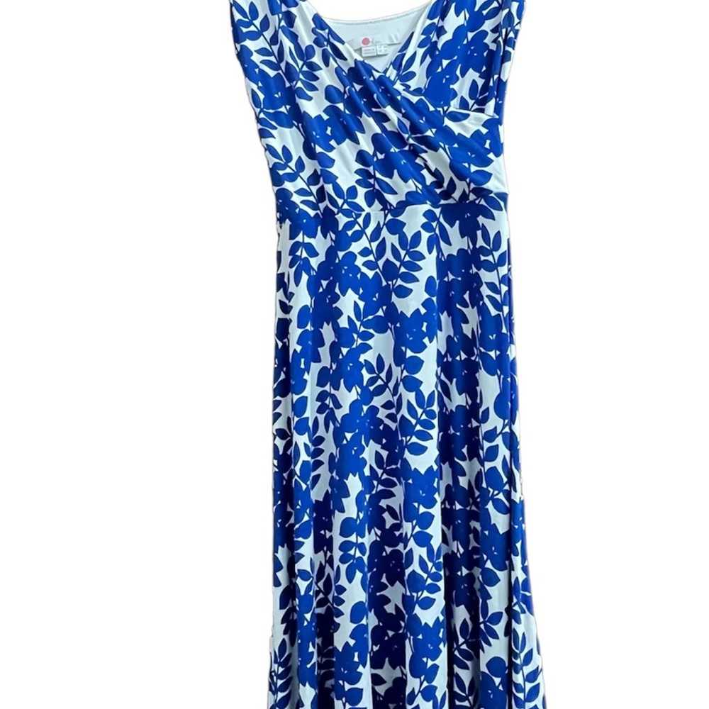 Boden Willa Jersey Faux Wrap Sleeveless Dress Blu… - image 2
