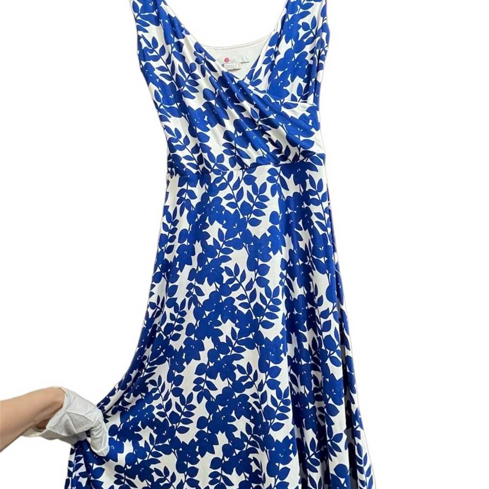 Boden Willa Jersey Faux Wrap Sleeveless Dress Blu… - image 3
