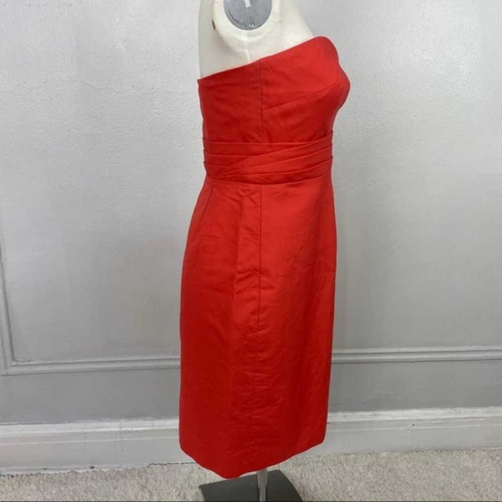 Orange J Crew Strapless Dress Size 4 - image 2