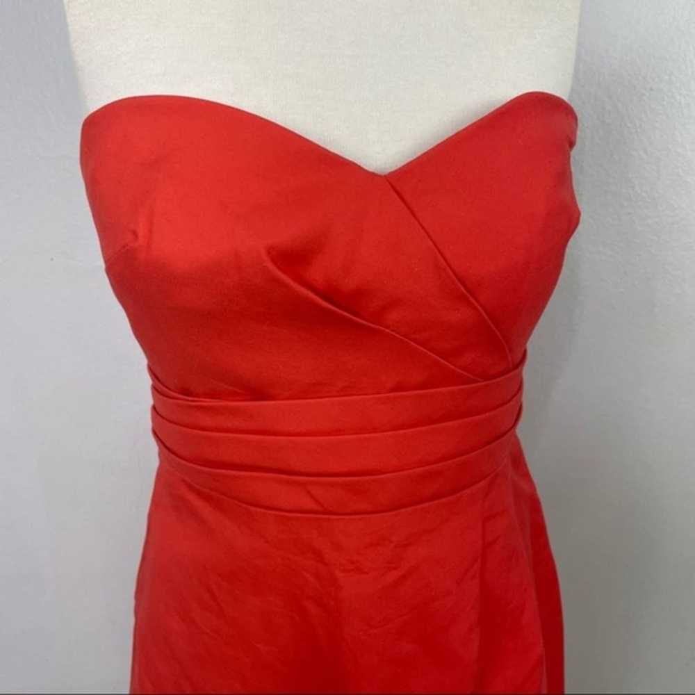 Orange J Crew Strapless Dress Size 4 - image 3
