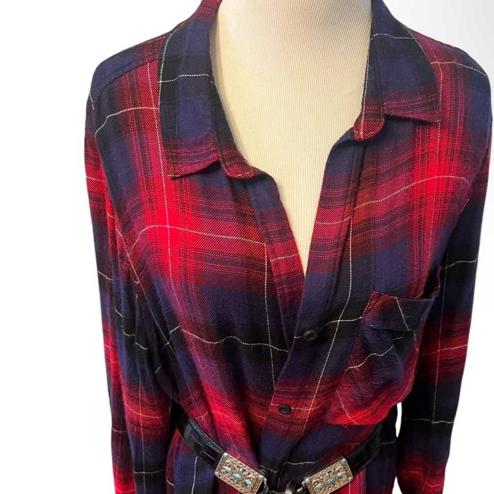 Anthropologie Cloth & Stone Plaid Shirtdress - image 7