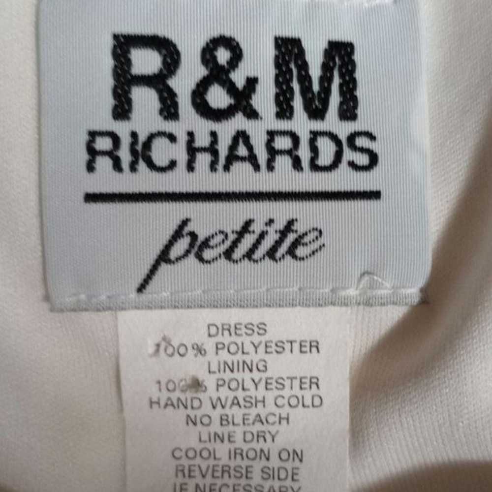 R&M Richards Dress Ladies 14 Petite Cream Beaded - image 6