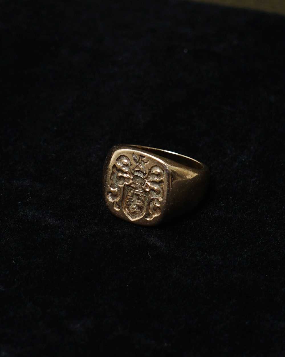 14k Gold Seal Ring / size: 7.5 - image 10