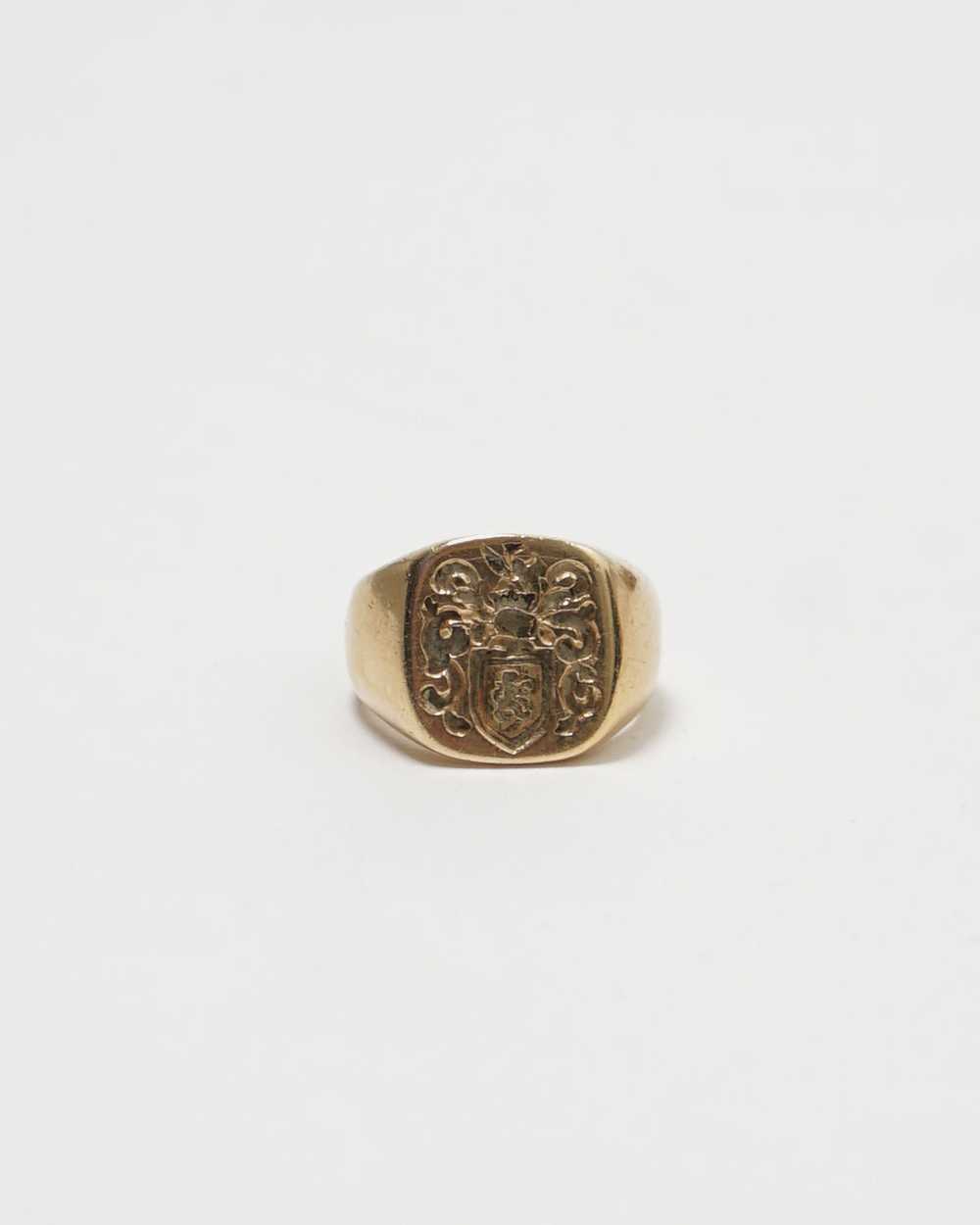 14k Gold Seal Ring / size: 7.5 - image 3