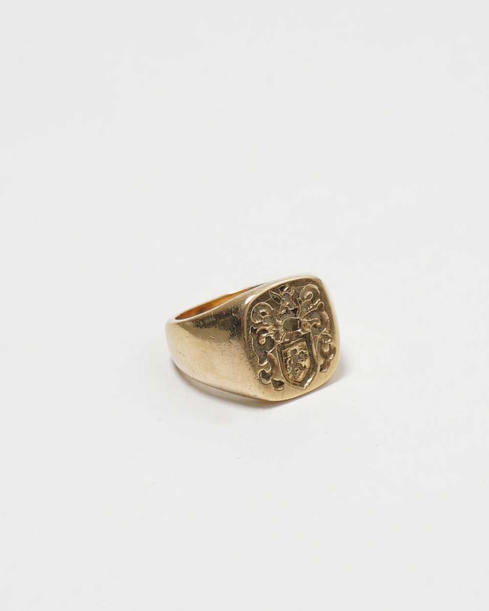 14k Gold Seal Ring / size: 7.5 - image 4